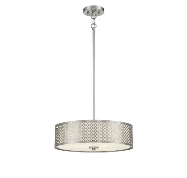 3-Light Pendant in Brushed Nickel - Image 3