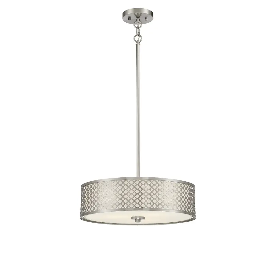 3-Light Pendant in Brushed Nickel - Image 3