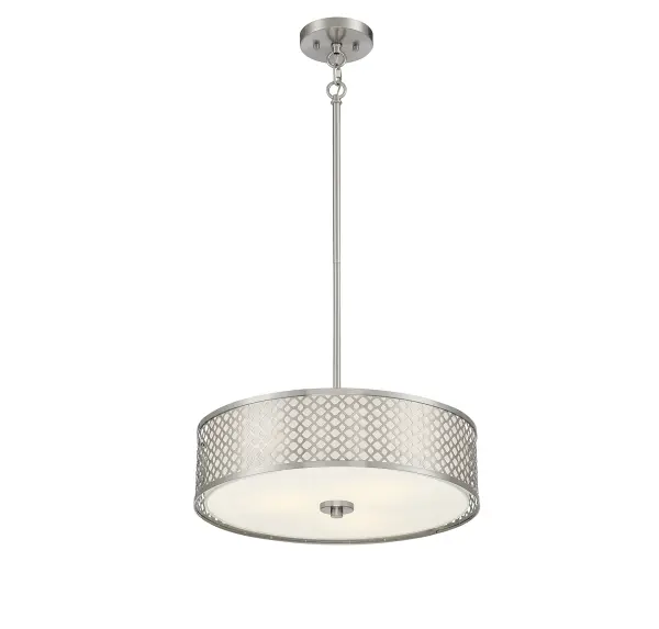 3-Light Pendant in Brushed Nickel - Image 4