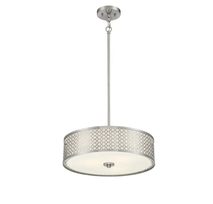 3-Light Pendant in Brushed Nickel - Image 4