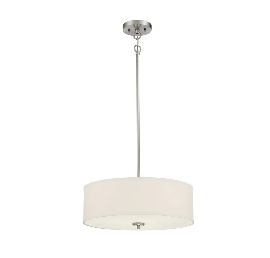 3-Light Pendant in Brushed Nickel - Image 3