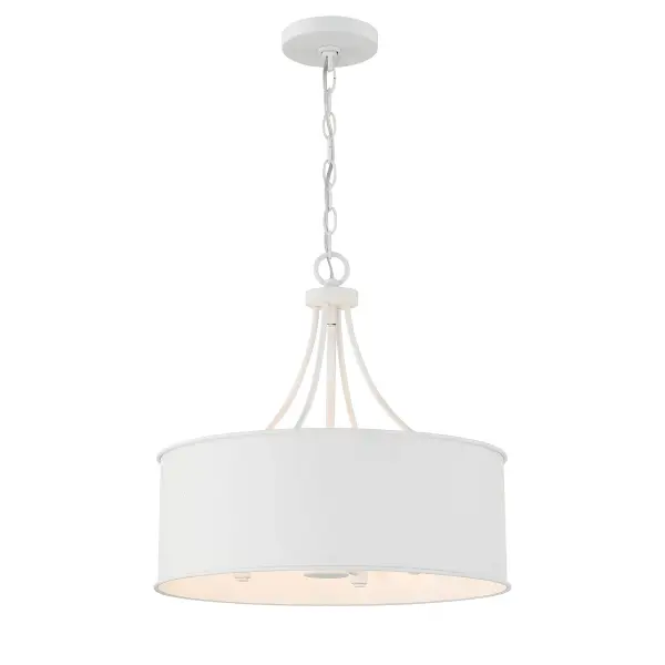 4-Light Pendant in Bisque White - Image 1