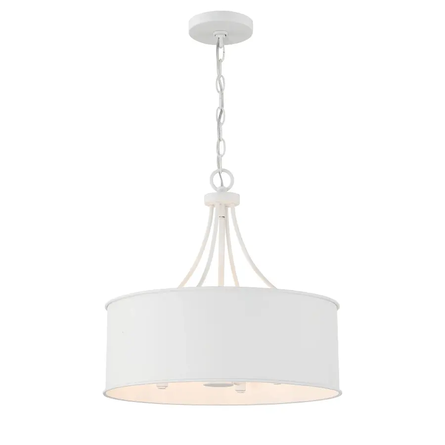 4-Light Pendant in Bisque White - Image 1