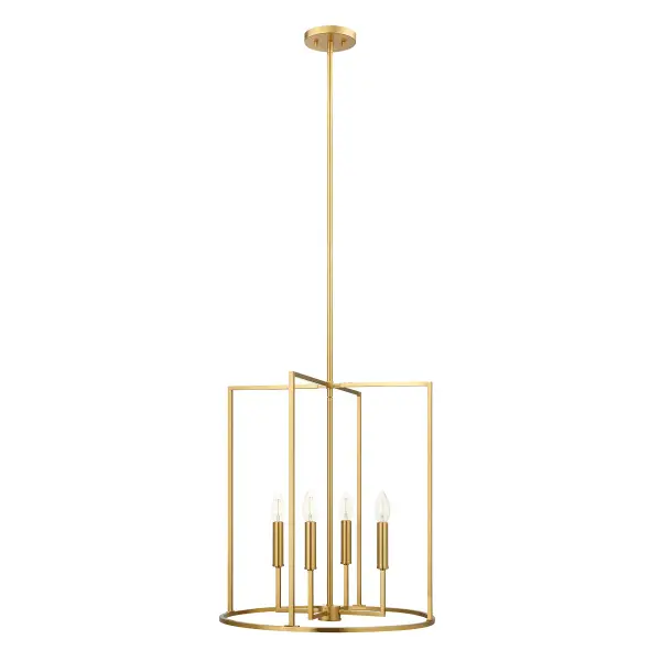 4-Light Pendant in Natural Brass - Image 3