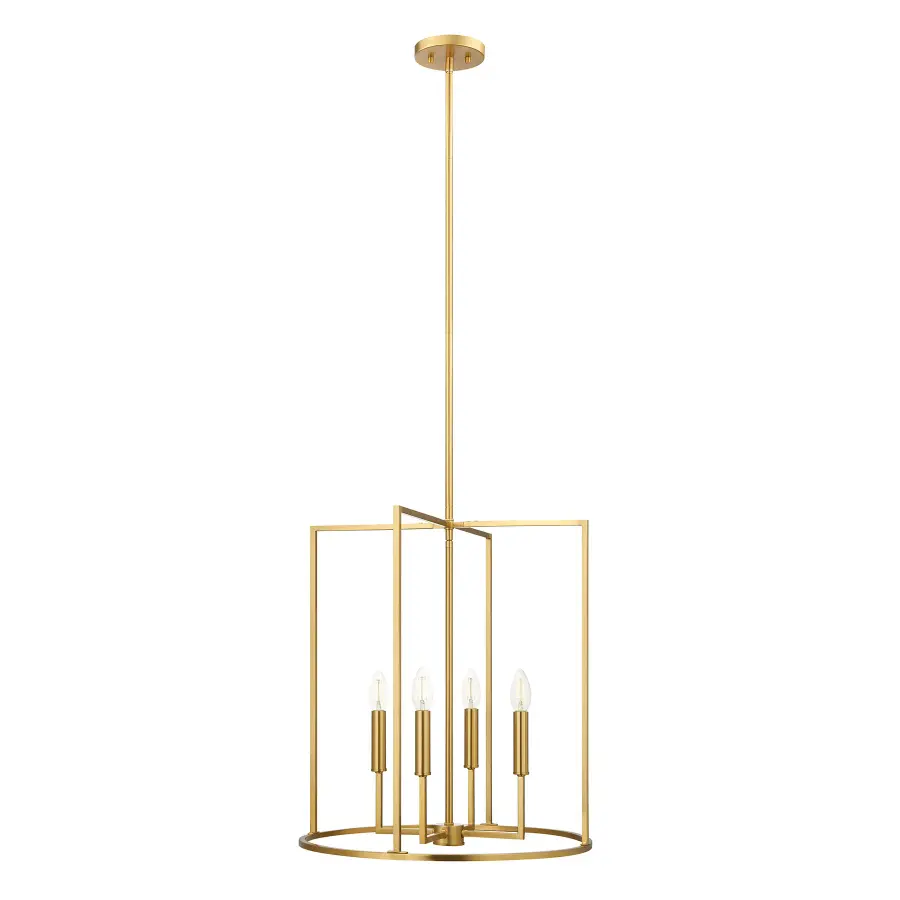 4-Light Pendant in Natural Brass - Image 3