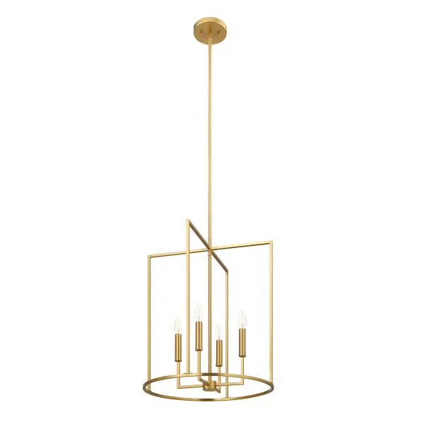 4-Light Pendant in Natural Brass - Image 5