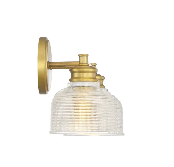 2-Light Bathroom Vanity Light in Natural Brass - Image 5