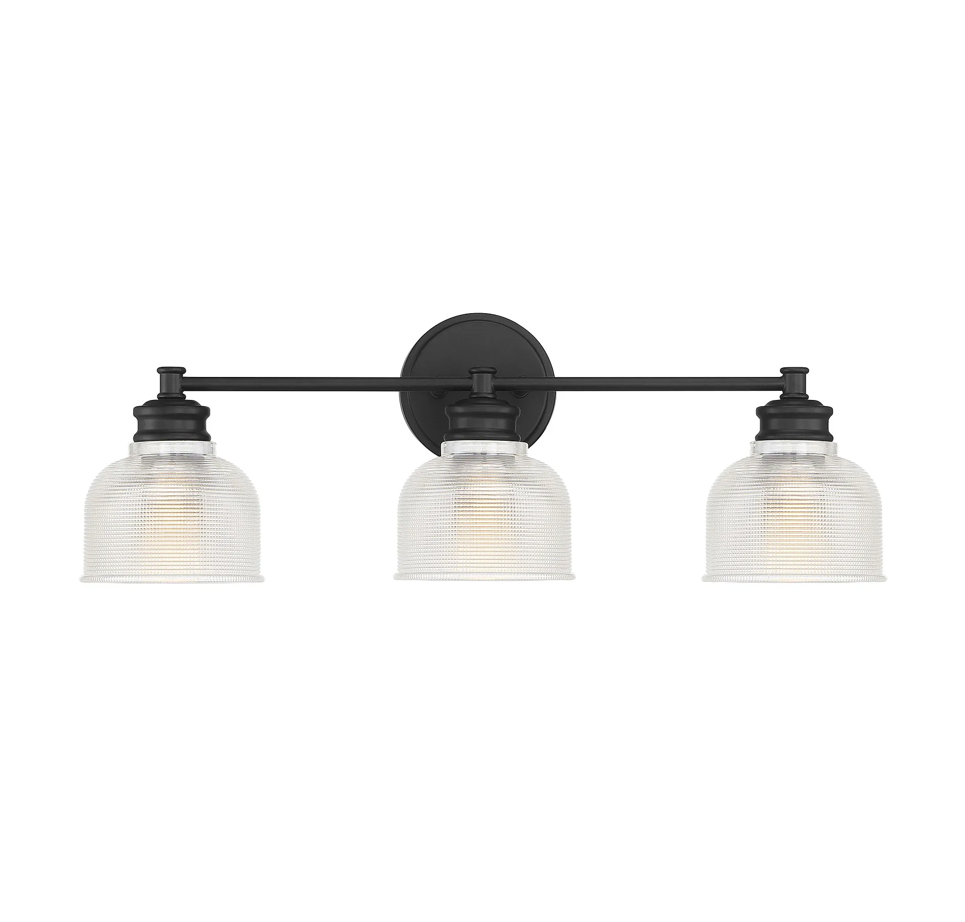 Mbath Three Light Bathroom Vanity Light in Matte Black