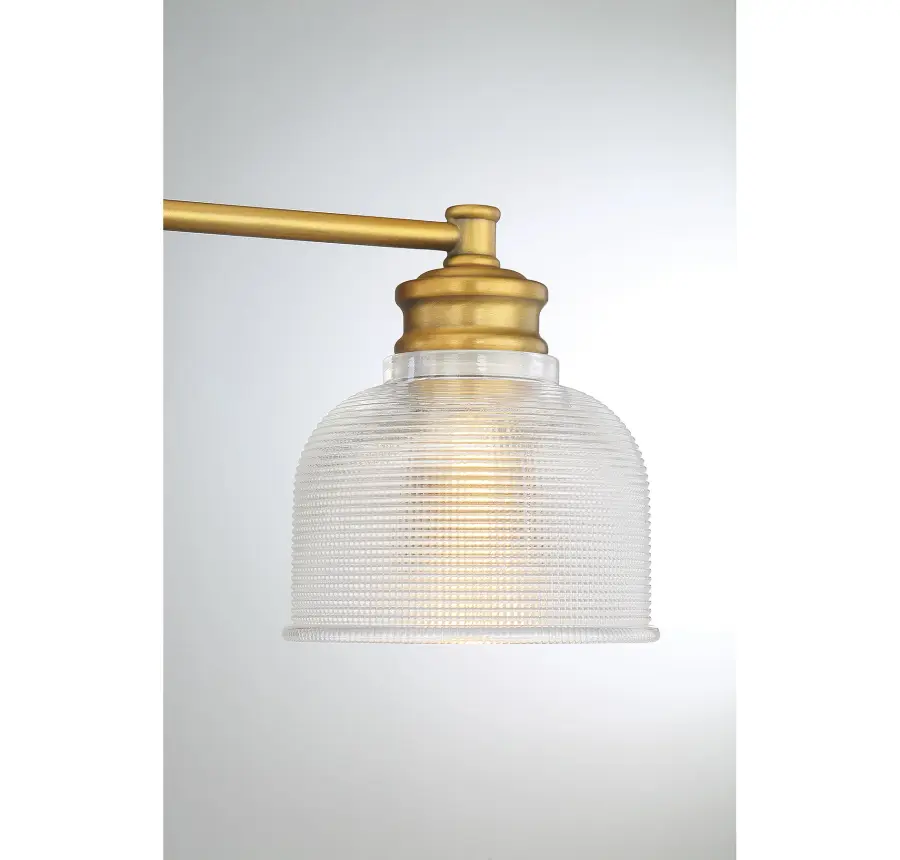 3-Light Bathroom Vanity Light in Natural Brass - Image 6