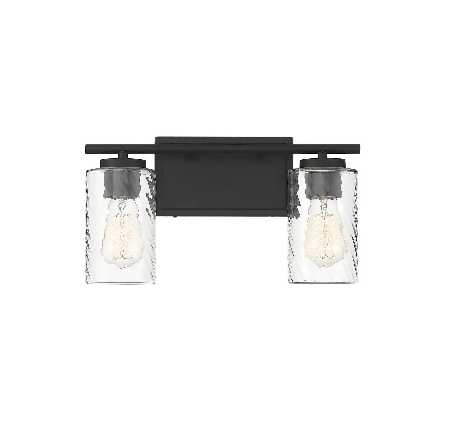 Mbath Two Light Bathroom Vanity Light in Matte Black