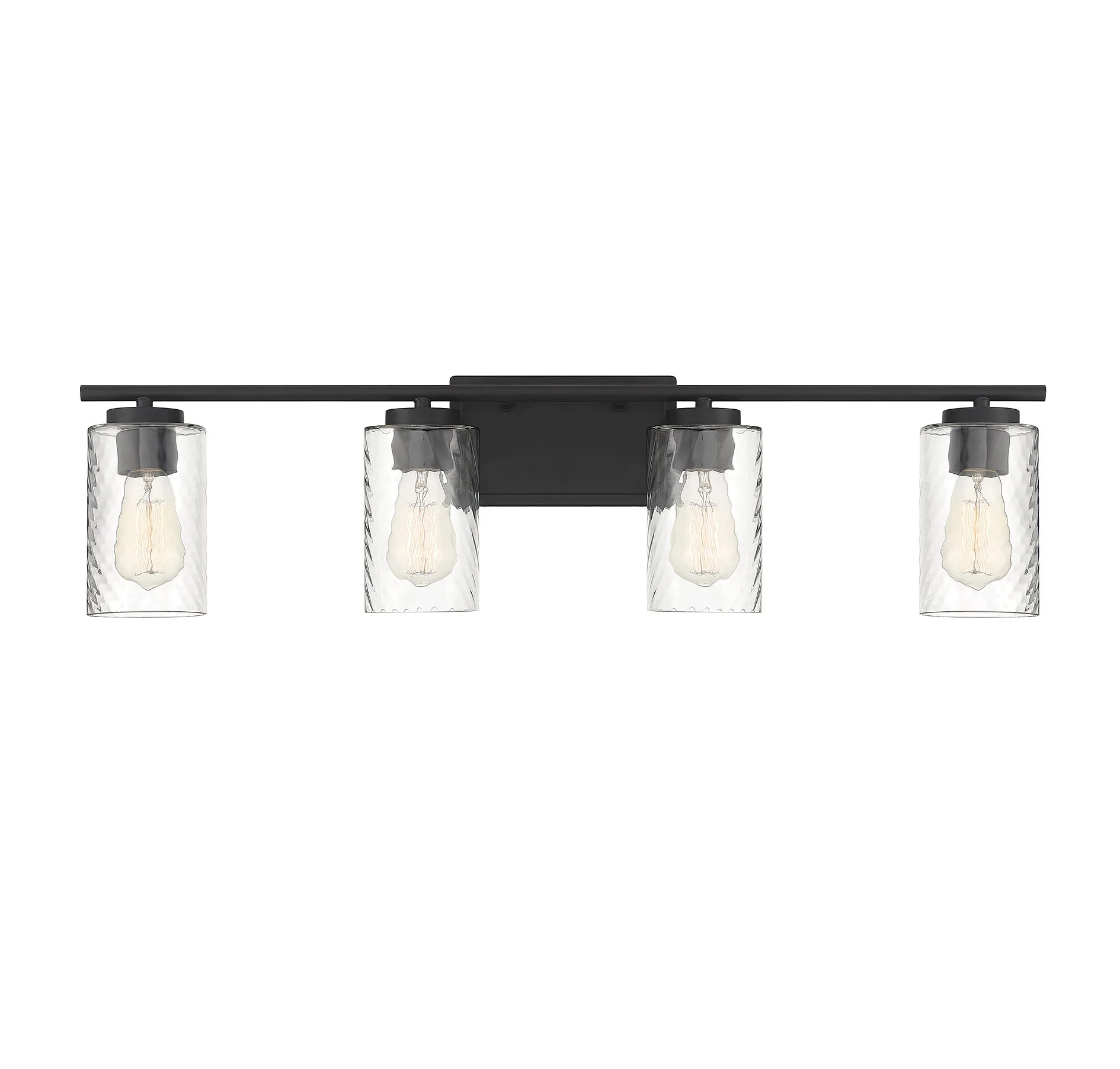 Mbath Four Light Bathroom Vanity Light in Matte Black