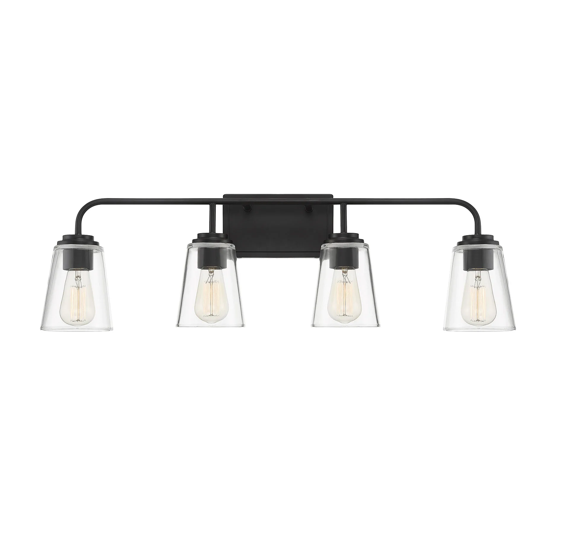 Mbath Four Light Bathroom Vanity Light in Matte Black