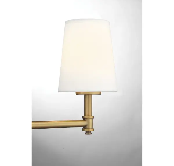 3-Light Bathroom Vanity Light in Natural Brass - Image 6