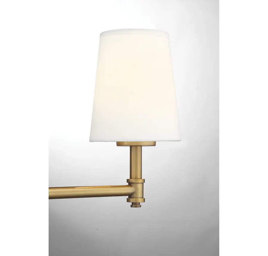 3-Light Bathroom Vanity Light in Natural Brass - Image 6