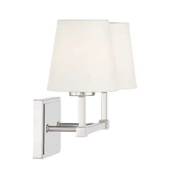 2-Light Bathroom Vanity Light in Polished Nickel - Image 5