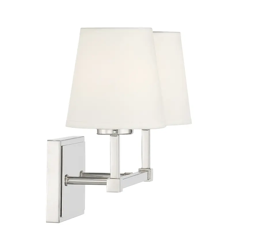 2-Light Bathroom Vanity Light in Polished Nickel - Image 5