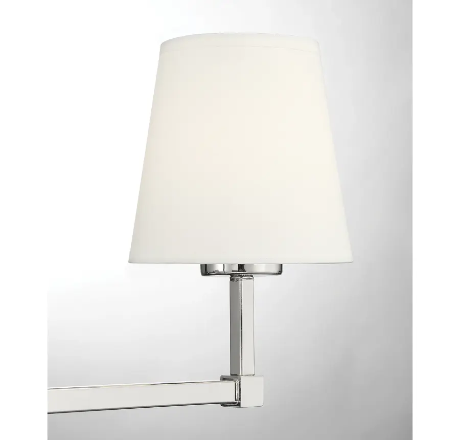 3-Light Bathroom Vanity Light in Polished Nickel - Image 6