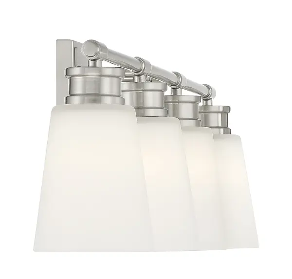 4-Light Bathroom Vanity Light in Brushed Nickel - Image 5