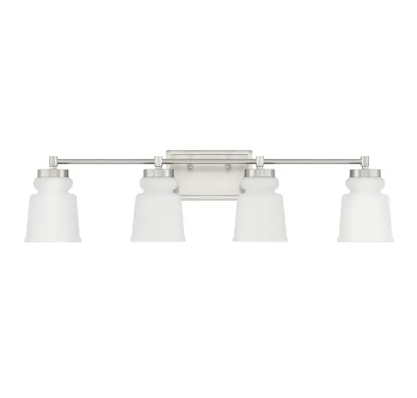 4-Light Bathroom Vanity Light in Brushed Nickel - Image 2