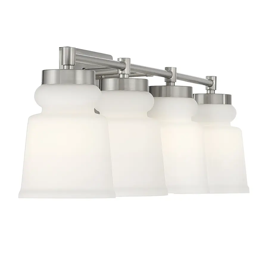 4-Light Bathroom Vanity Light in Brushed Nickel - Image 5