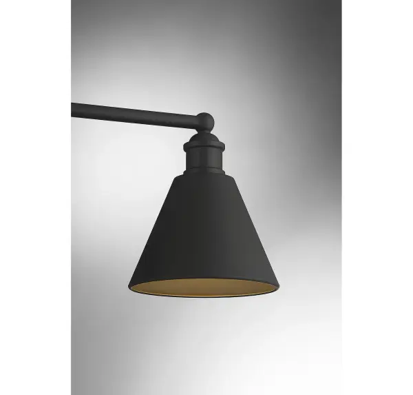 3-Light Bathroom Vanity Light in Matte Black - Image 6