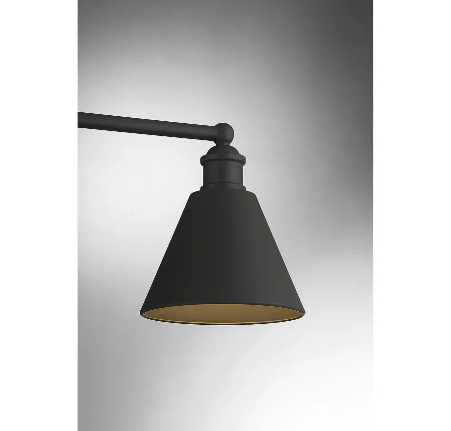 3-Light Bathroom Vanity Light in Matte Black - Image 6