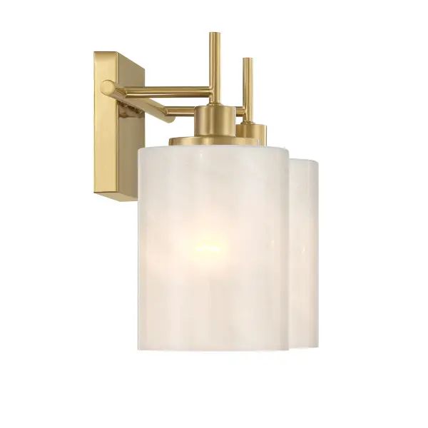2-Light Bathroom Vanity Light in Natural Brass - Image 5
