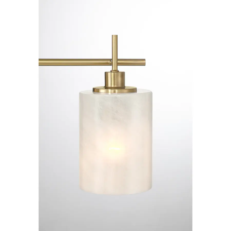 3-Light Bathroom Vanity Light in Natural Brass - Image 6