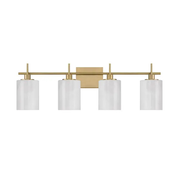 4-Light Bathroom Vanity Light in Natural Brass - Image 2