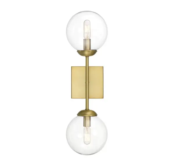 2-Light Wall Sconce in Natural Brass - Image 3