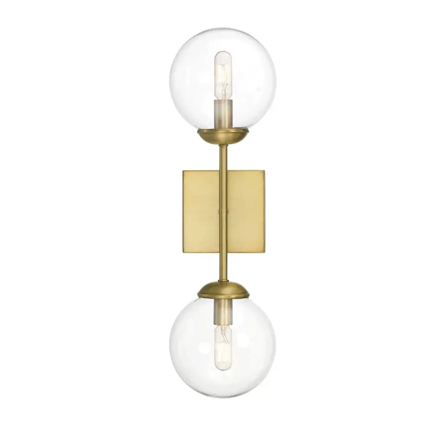 2-Light Wall Sconce in Natural Brass - Image 3