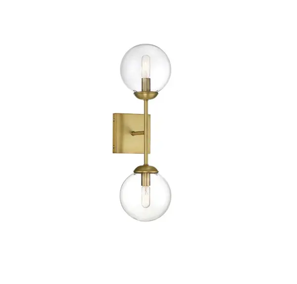 2-Light Wall Sconce in Natural Brass - Image 5