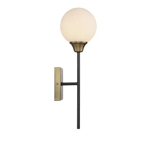 1-Light Wall Sconce in Oiled Rubbed Bronze with Natural Brass - Image 3