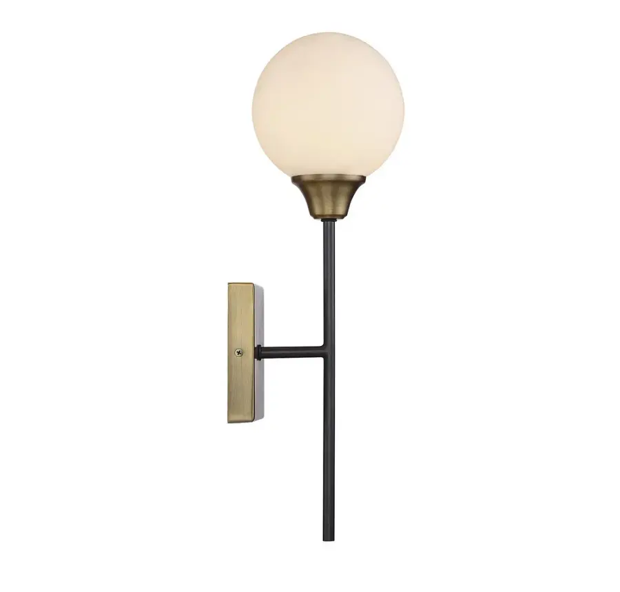 1-Light Wall Sconce in Oiled Rubbed Bronze with Natural Brass - Image 3