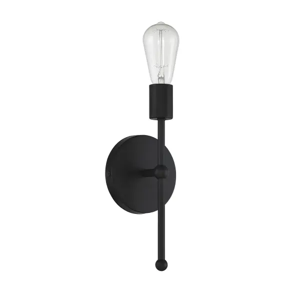 1-Light Wall Sconce in Matte Black - Image 2