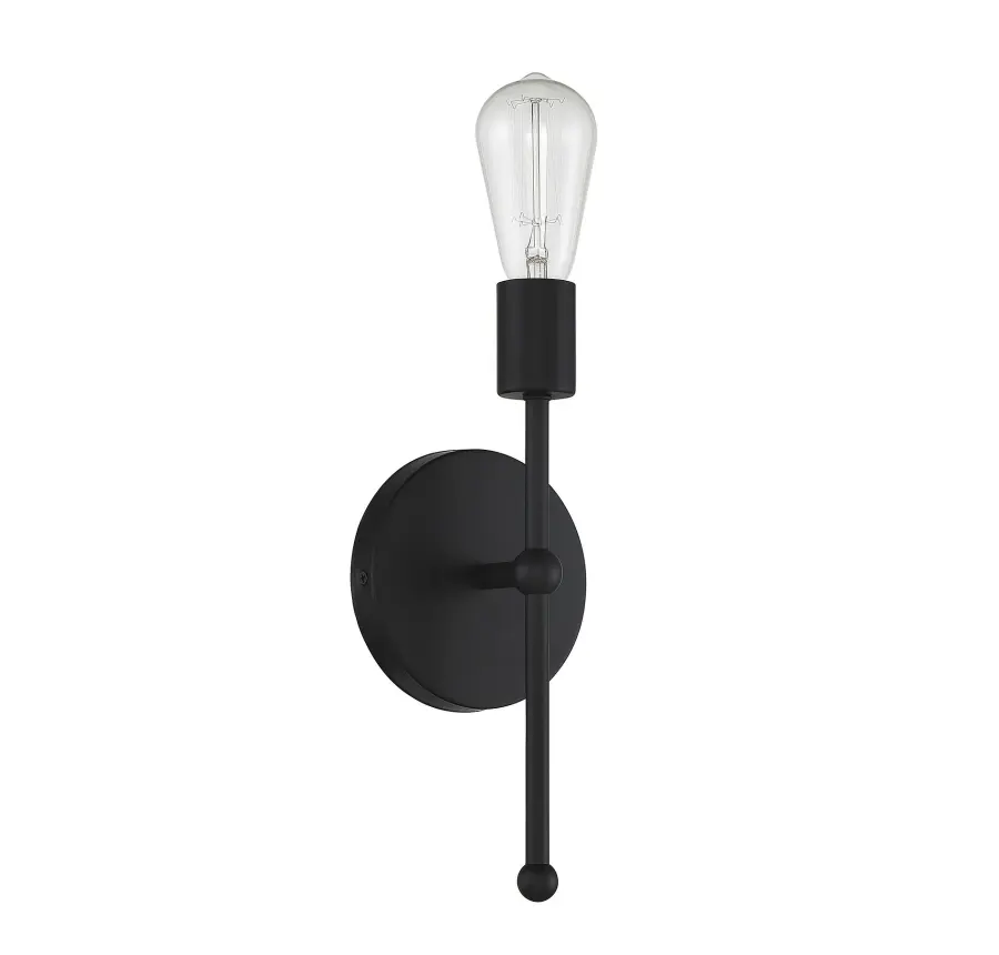 1-Light Wall Sconce in Matte Black - Image 2