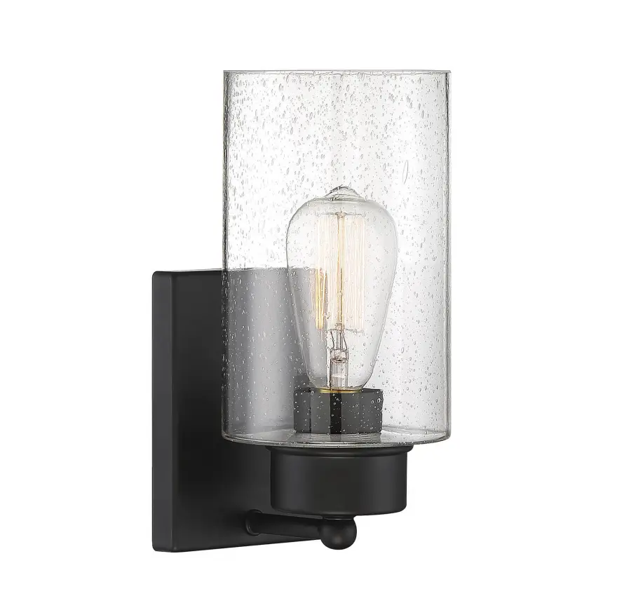 1-Light Wall Sconce in Matte Black - Image 1