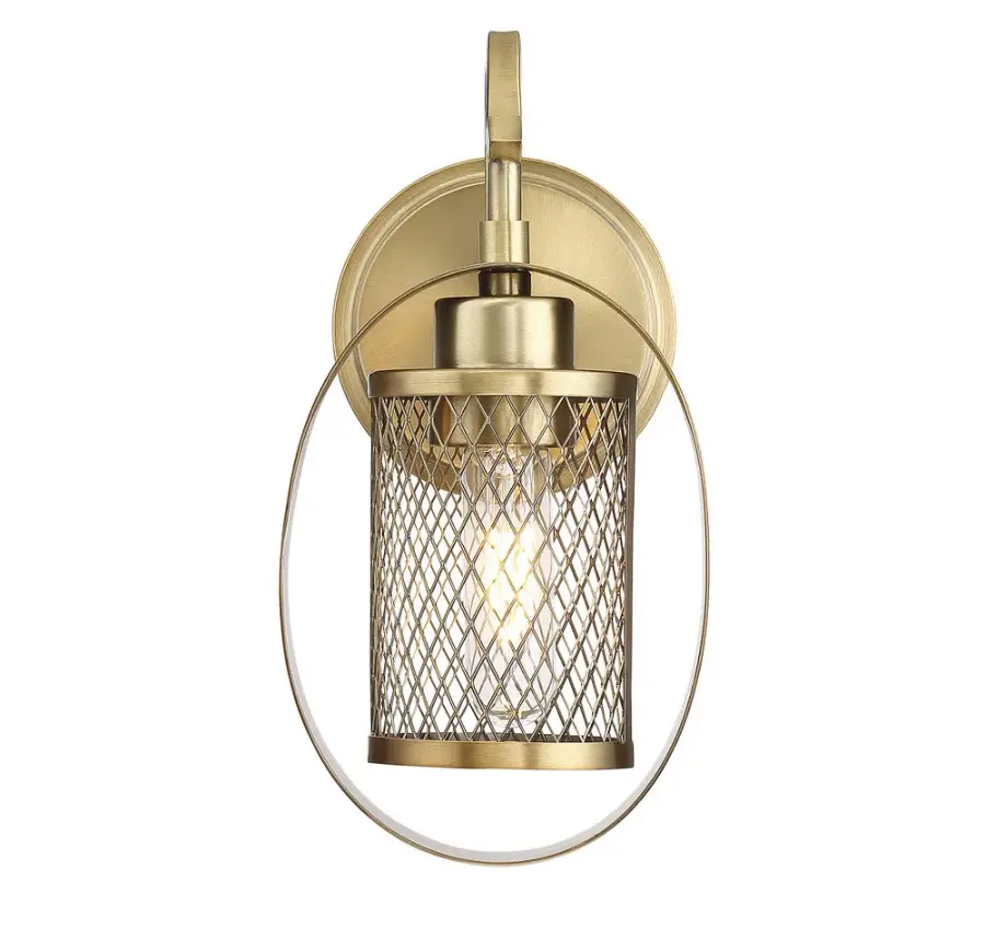 1-Light Wall Sconce in Natural Brass - Image 1