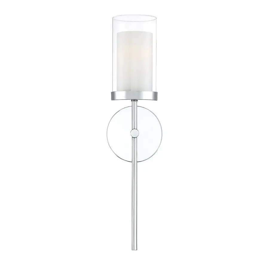 1-Light Wall Sconce in Chrome - Image 1