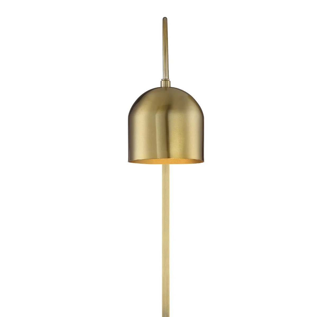 Mscon One Light Wall Sconce in Natural Brass