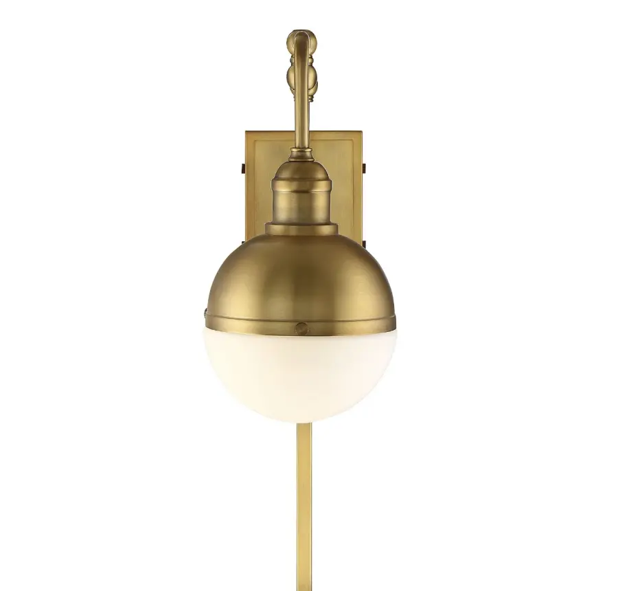 1-Light Adjustable Wall Sconce in Natural Brass - Image 5