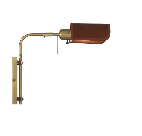 1-Light Adjustable Wall Sconce in Natural Brass - Image 2