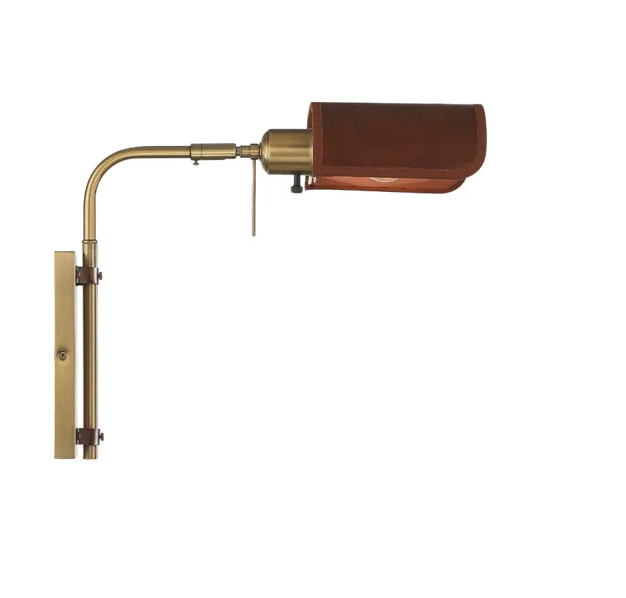 1-Light Adjustable Wall Sconce in Natural Brass - Image 2
