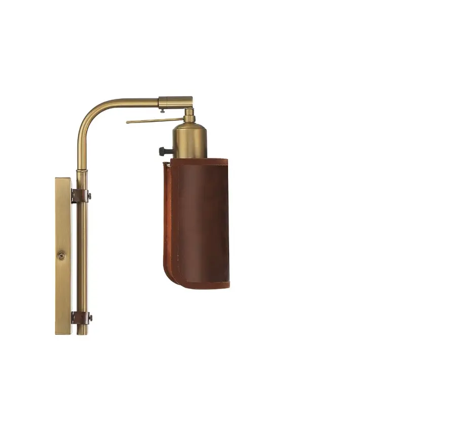 1-Light Adjustable Wall Sconce in Natural Brass - Image 3