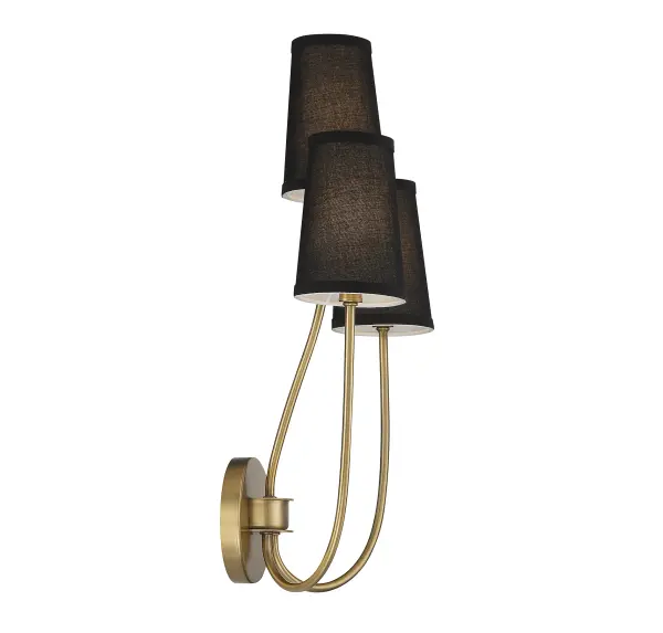 3-Light Wall Sconce in Natural Brass - Image 5