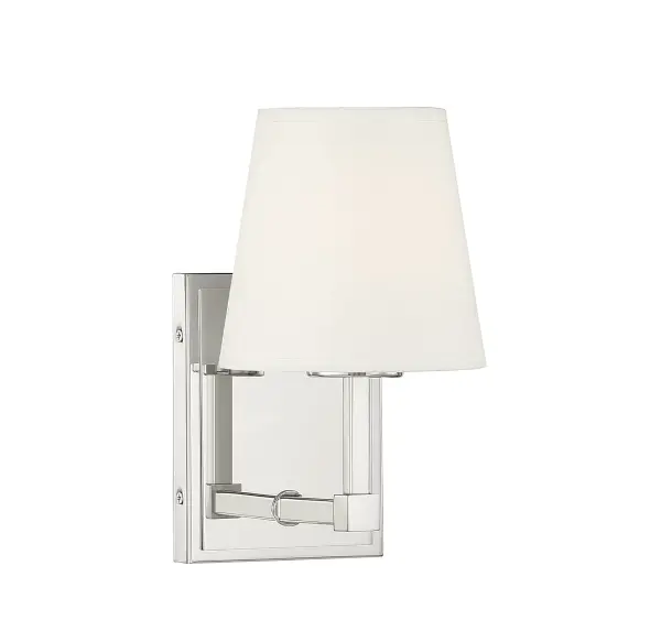 1-Light Wall Sconce in Polished Nickel - Image 1