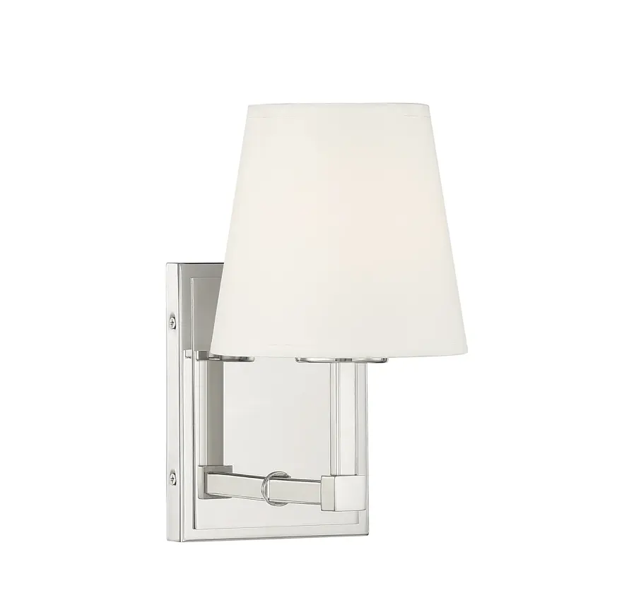 1-Light Wall Sconce in Polished Nickel - Image 1