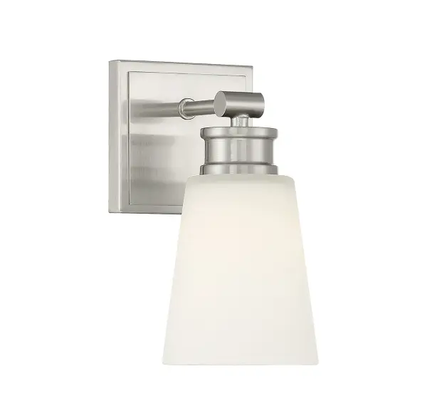1-Light Wall Sconce in Brushed Nickel - Image 1