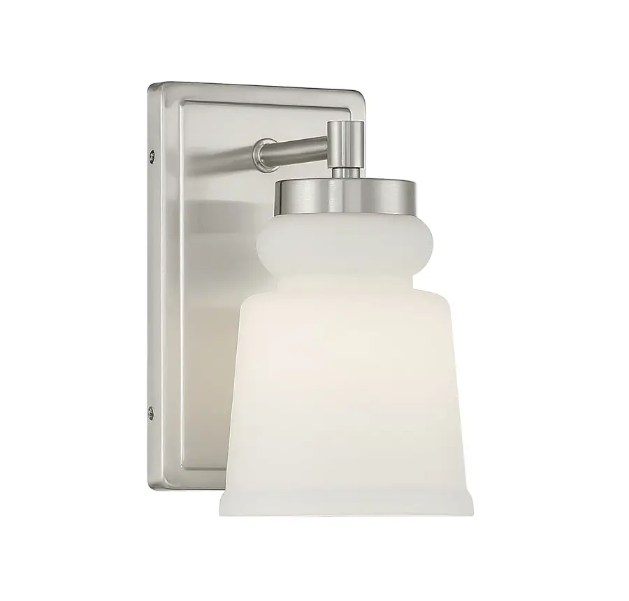 1-Light Wall Sconce in Brushed Nickel - Image 1