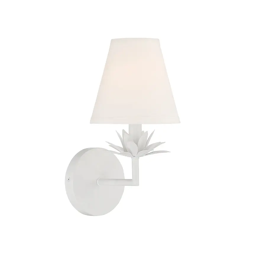 1-Light Wall Sconce in White - Image 1